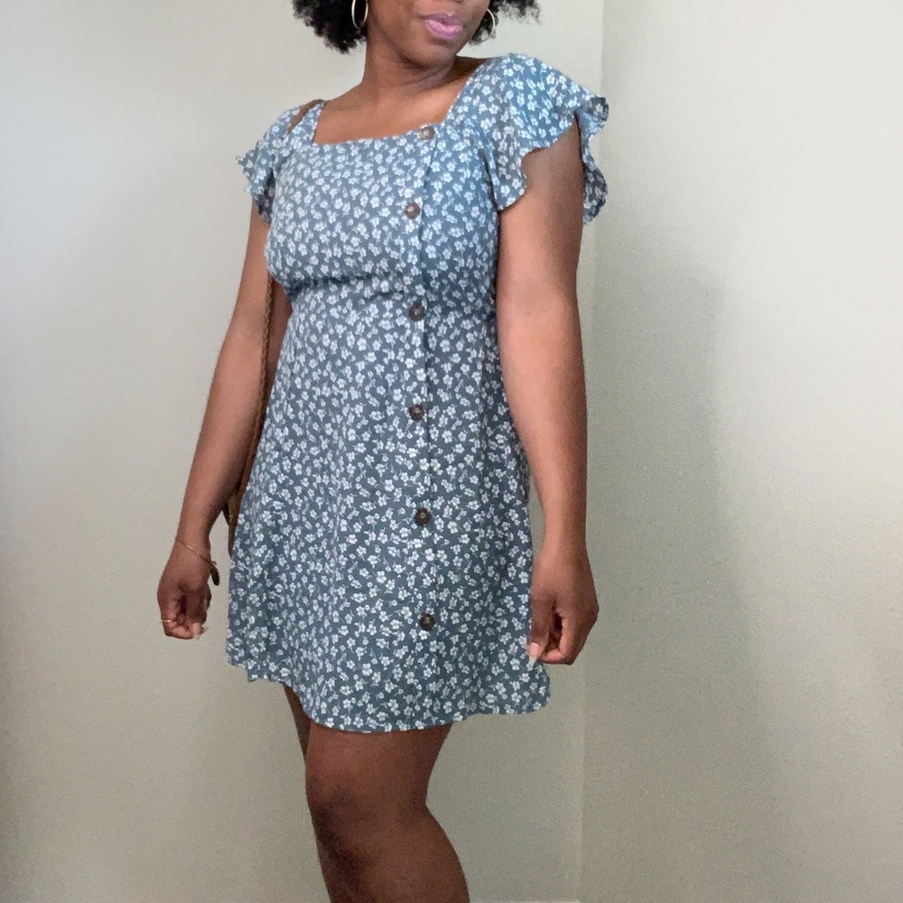 Sienna Sky Blue Floral Dress